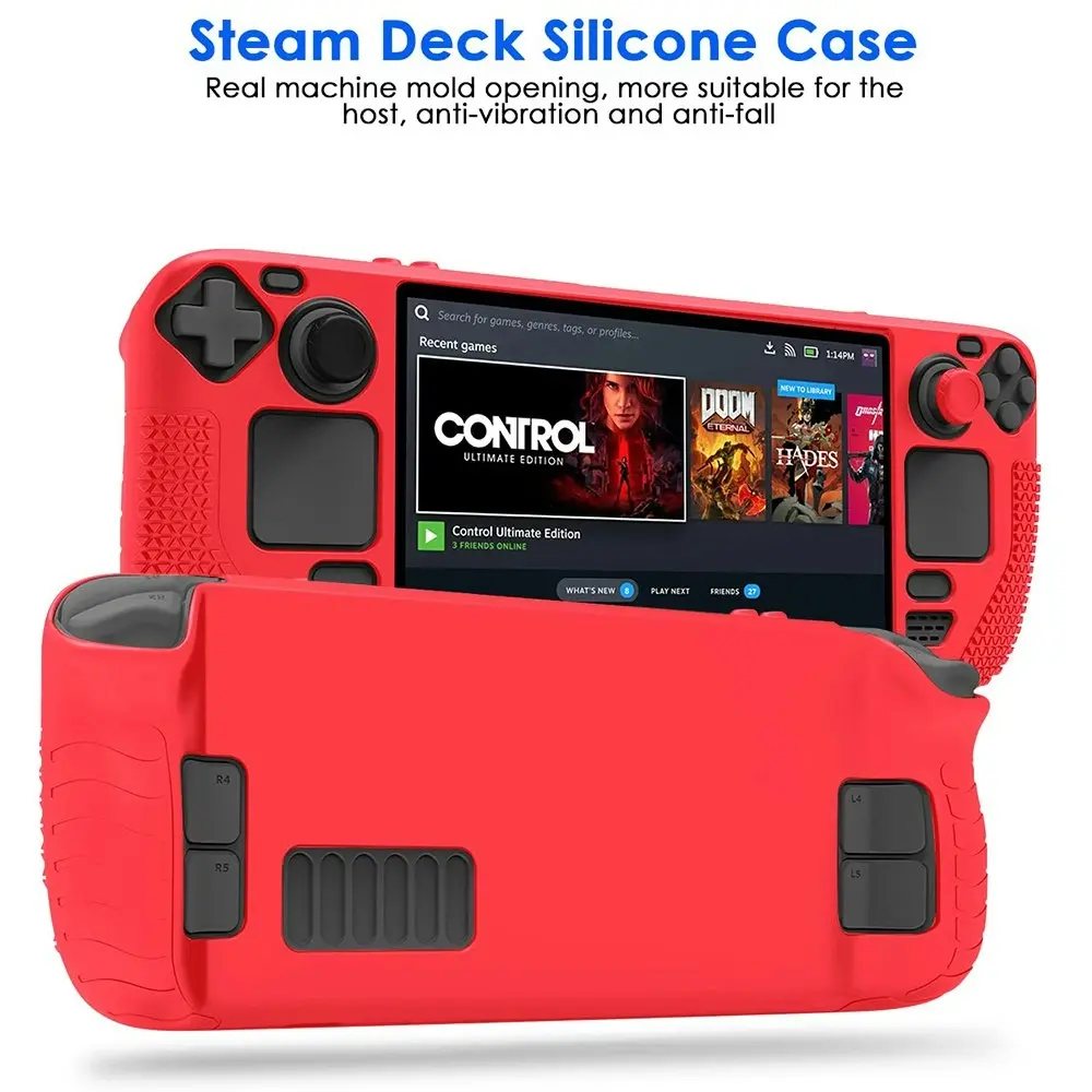 Protective Case for Steam Deck Anti Slip Silicone Shockproof Protective Cover