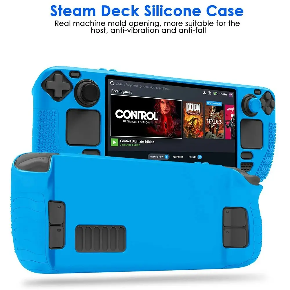 Protective Case for Steam Deck Anti Slip Silicone Shockproof Protective Cover