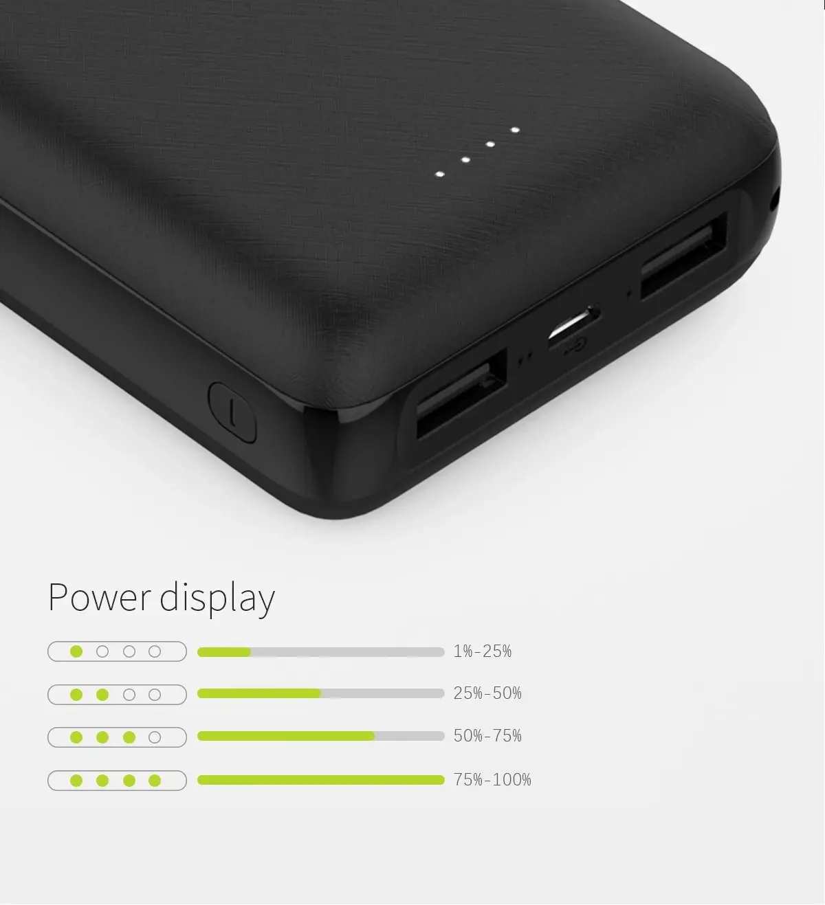 High Capacity 20000mah Fast Charging Power Bank Dual USB Port Golf G63 For Phone