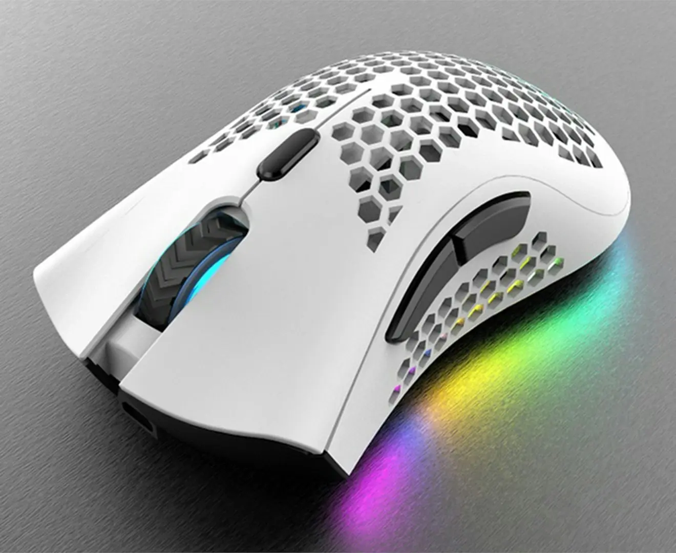 2.4GHz Wireless USB  Adjustable RGB Backlit Honeycomb Office Gamer Mice