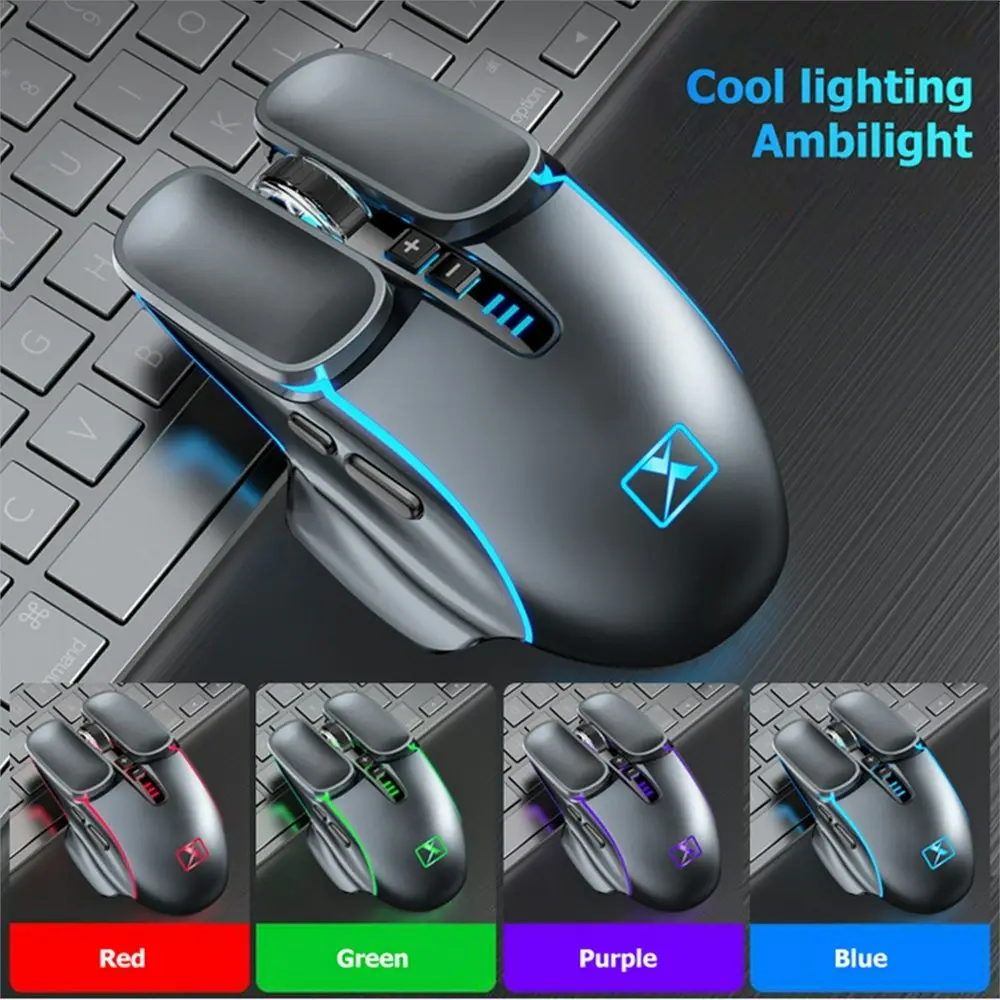 Silent Wireless Mouse Rechargeable 2400DPI Mechanical Game Mouse