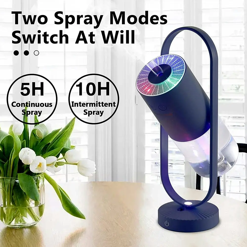 360°Rotating Portable mini Air Humidifier with Colourful Lights