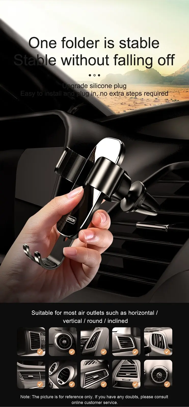 JoyRoom Gravity Bracket 360° Car Holder Cradle Dashboard  / Air Vent For Mobile Phone