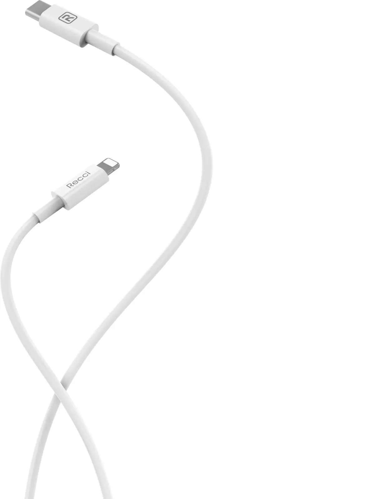 Recci Type-C to Lightning fast charging Cable White