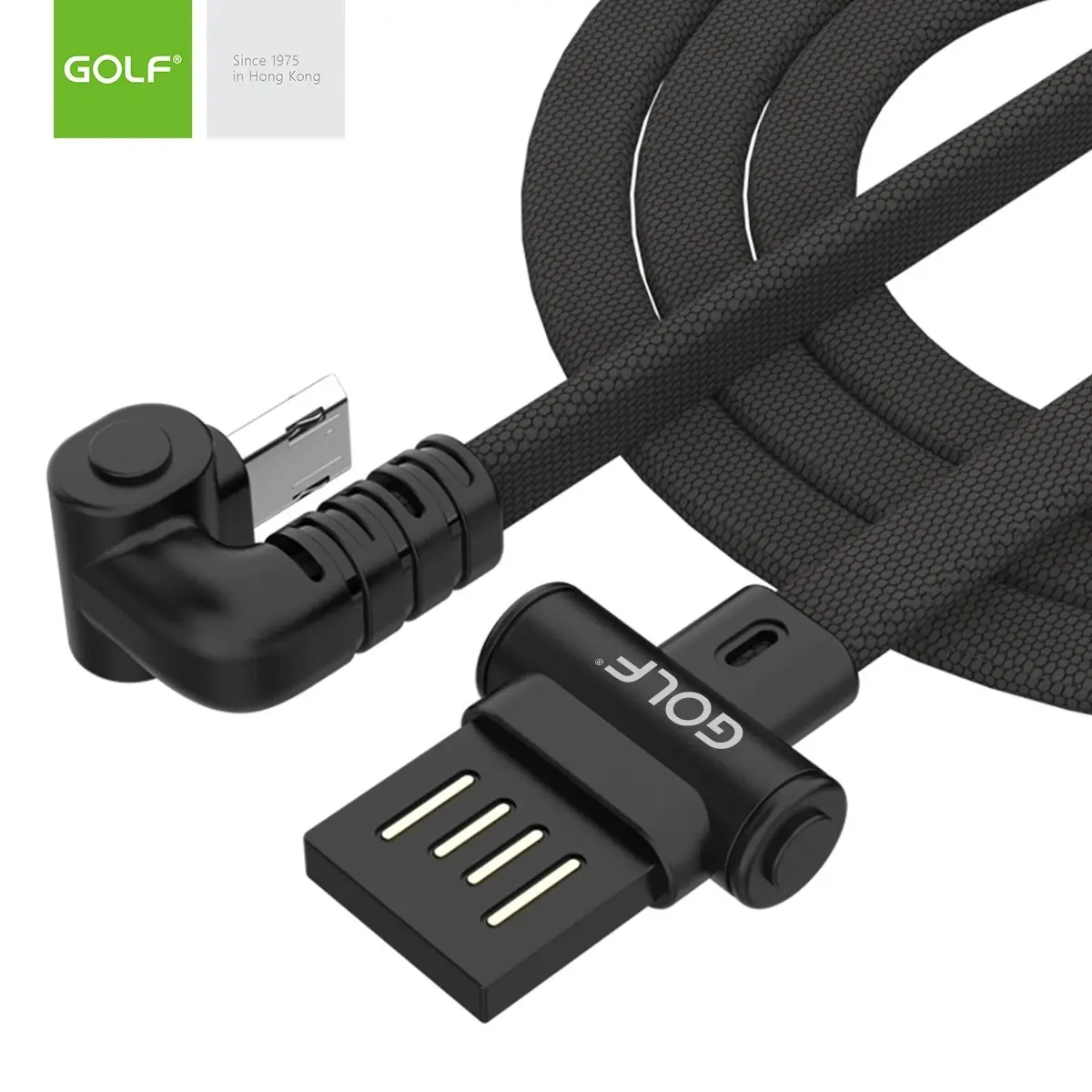 Micro-USB Gaming Cable Golf GC-68M USB 1m 3A Fast Charging U Shape