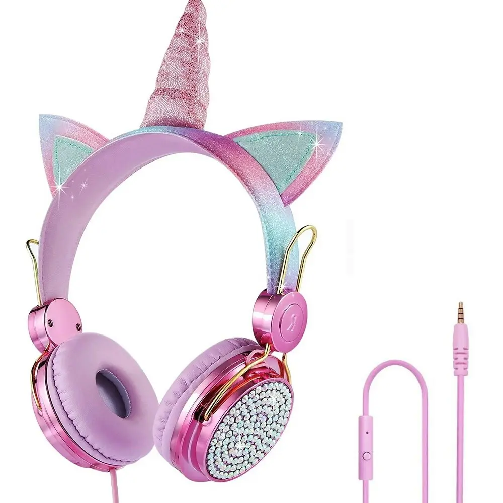 Unicorn Wired Headphones With Microphone 3.5mm Jack for boys and girls