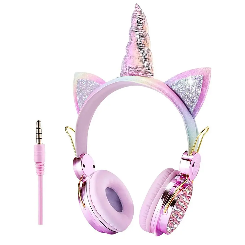 Unicorn Wired Headphones With Microphone 3.5mm Jack for boys and girls