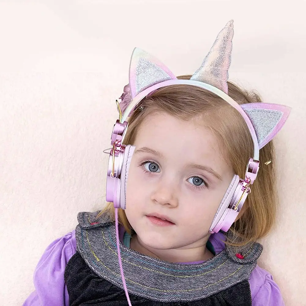 Unicorn Wired Headphones With Microphone 3.5mm Jack for boys and girls