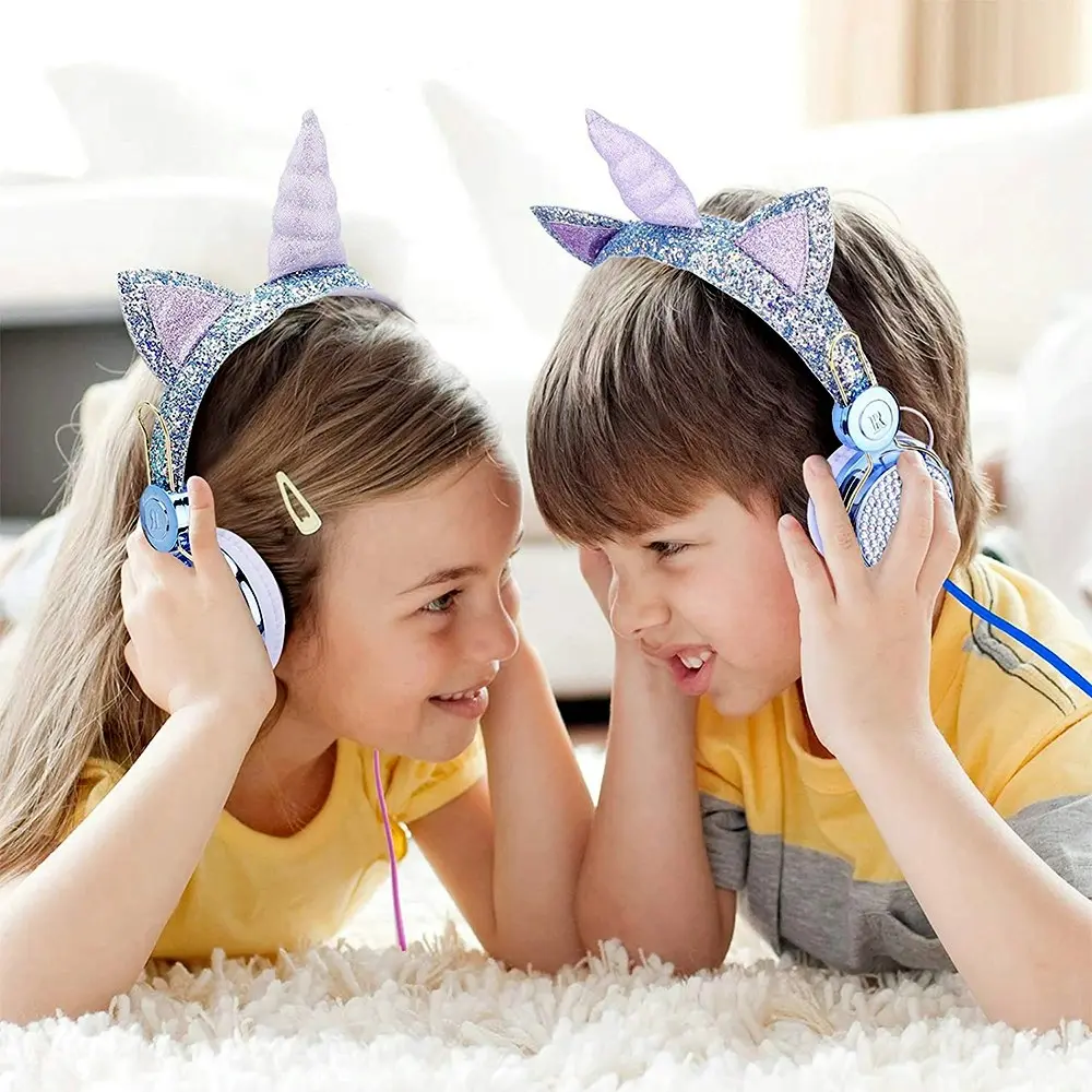 Unicorn Wired Headphones With Microphone 3.5mm Jack for boys and girls