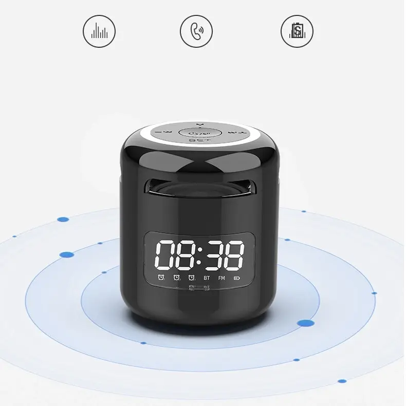 Bluetooth clock speaker outdoor mini portable small speaker