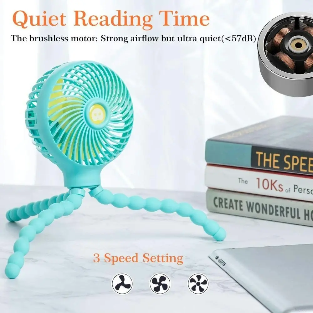 Mini Handheld Personal Portable Fan with Flexible Tripod