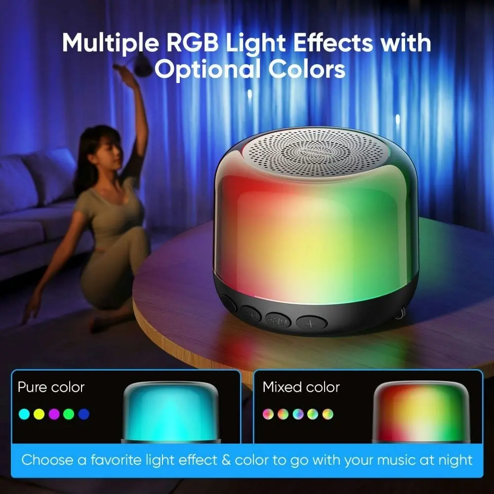 Transparent Luminous AI Bluetooth Speaker with Night Light