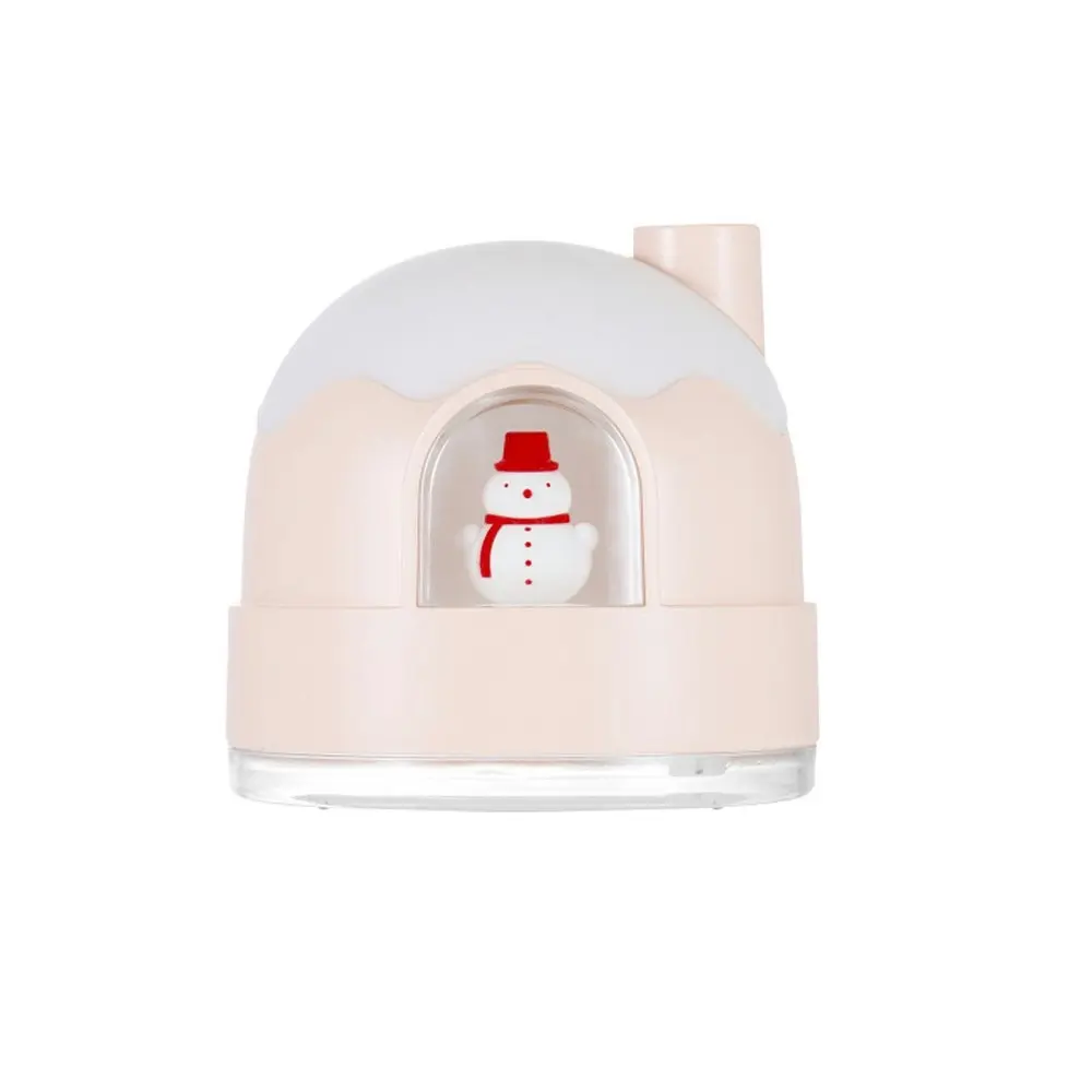 Cute Silent Snow House Humidifier Usb Desktop Night Light Mini Air Humidifier