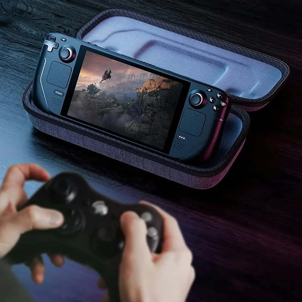 Steam Deck Handheld Storage Bag Multi Functional Bracket EVA Game Console Bag