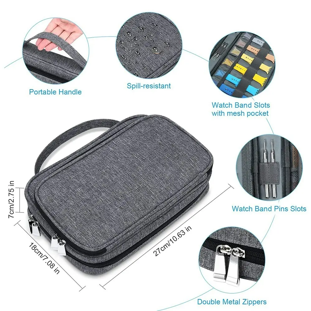 Watch Bands Storage Bag Watch Band Storage Case Cable Travel Organizer Bag