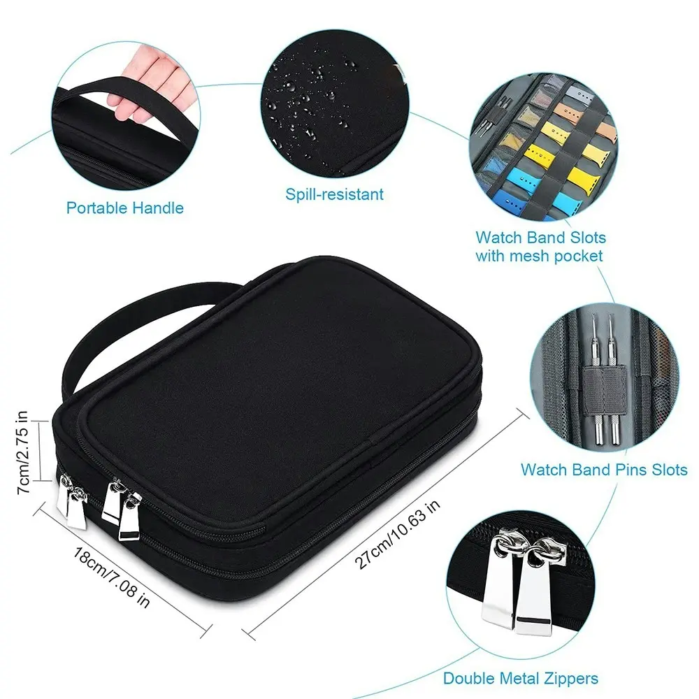 Watch Bands Storage Bag Watch Band Storage Case Cable Travel Organizer Bag