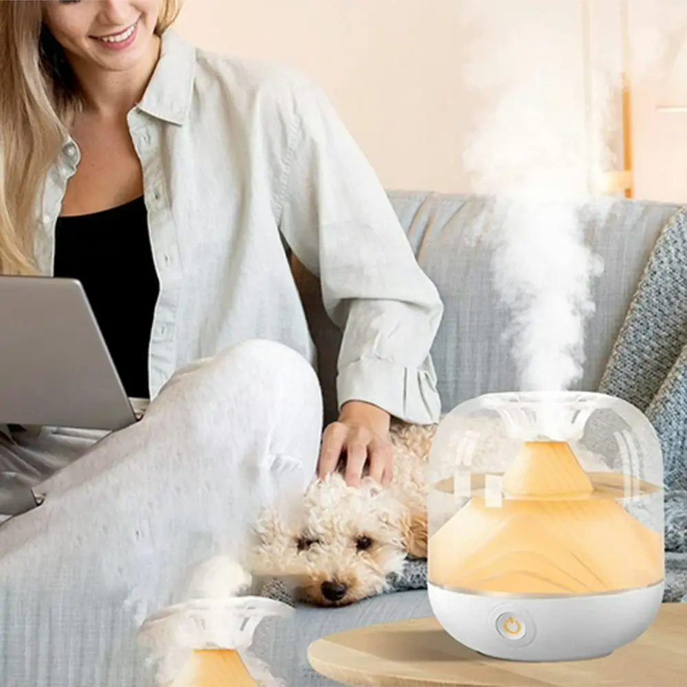 700ml USB Cool Mist Humidifiers with Night Light-White