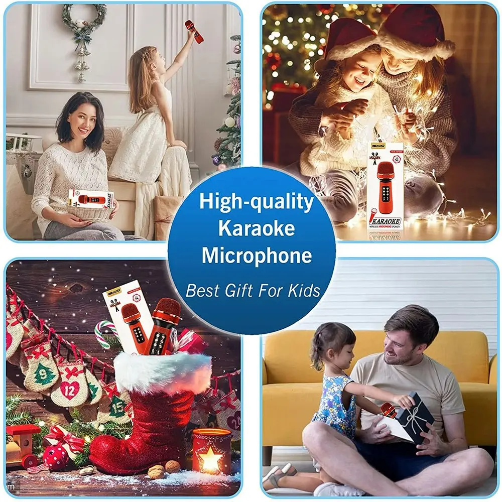 Bluetooth Handheld Microphone Wireless Karaoke Speaker