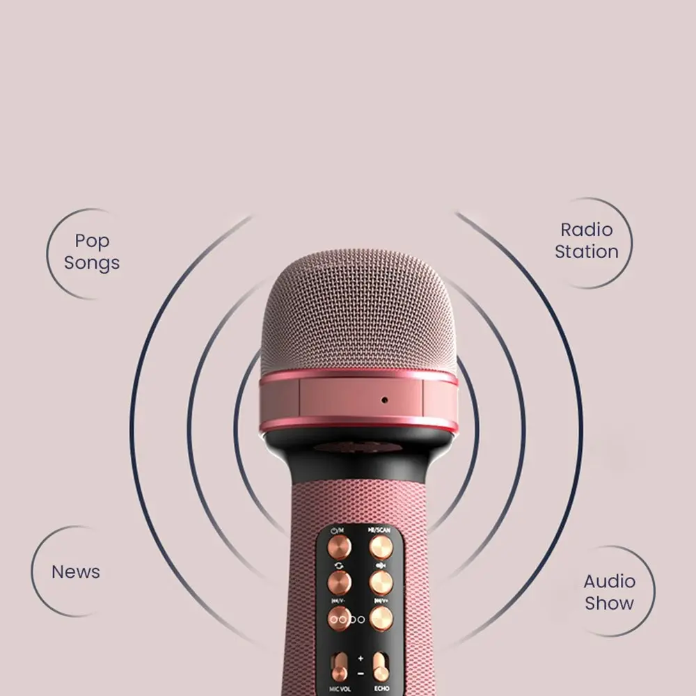 Bluetooth Handheld Microphone Wireless Karaoke Speaker