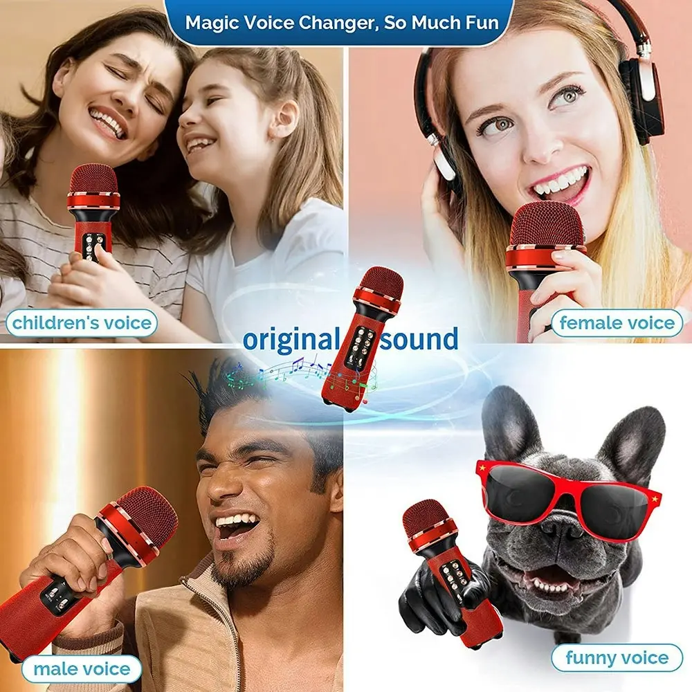 Bluetooth Handheld Microphone Wireless Karaoke Speaker