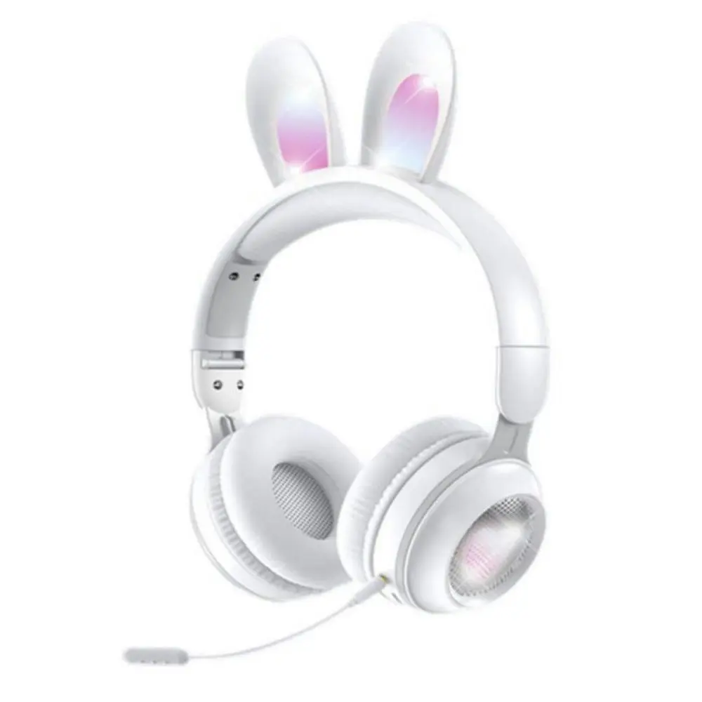 Cute Foldable RGB Luminous Wireless Bluetooth Headset With Microphone