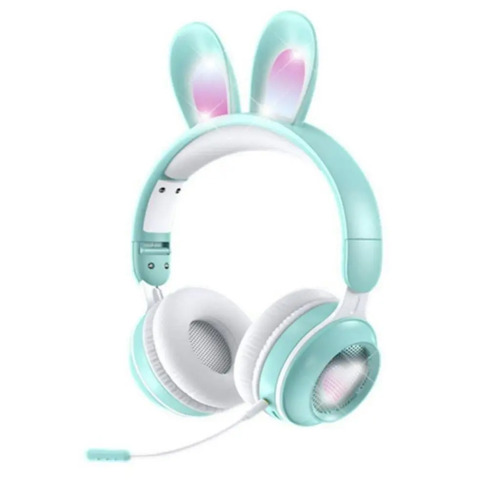 Cute Foldable RGB Luminous Wireless Bluetooth Headset With Microphone