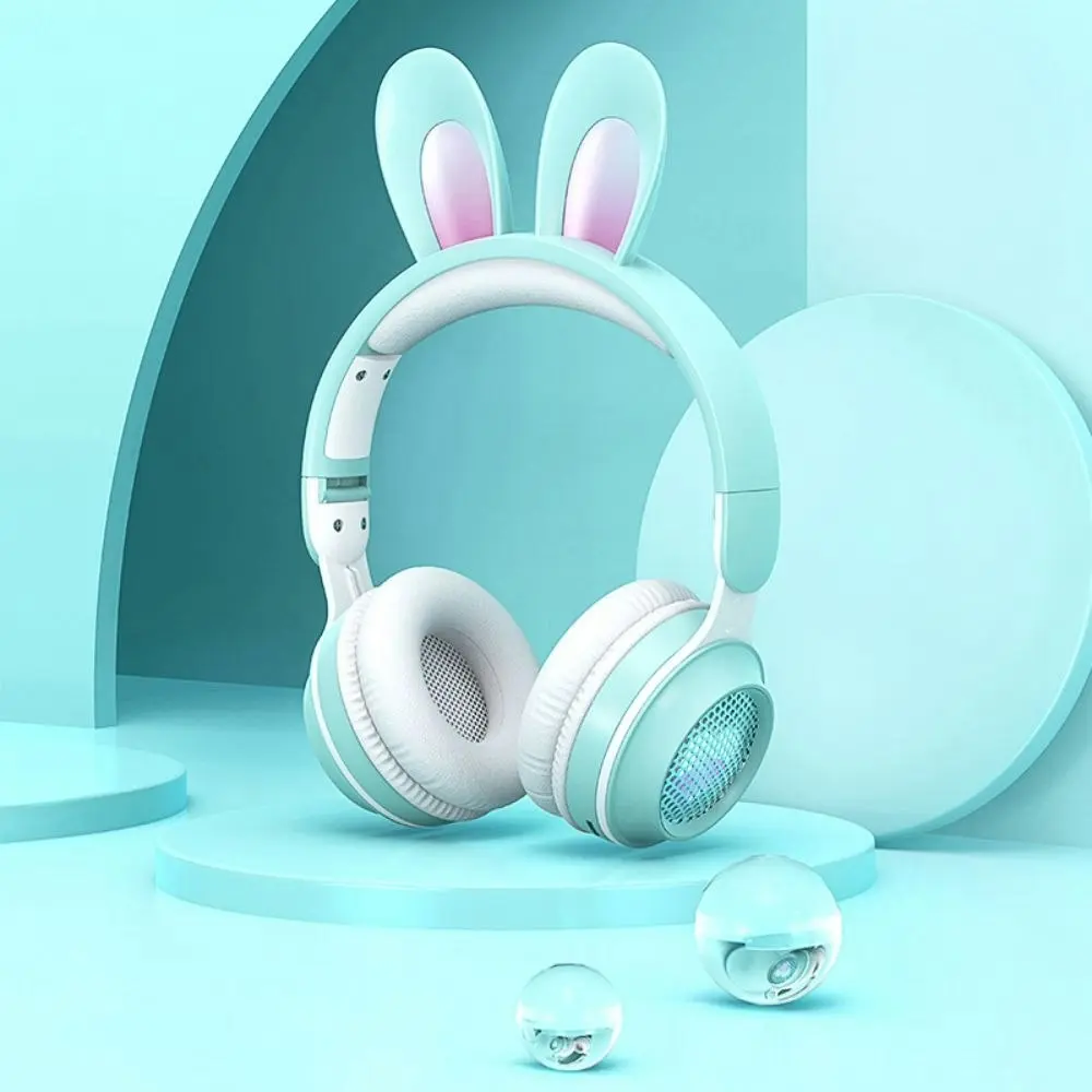 Cute Foldable RGB Luminous Wireless Bluetooth Headset With Microphone