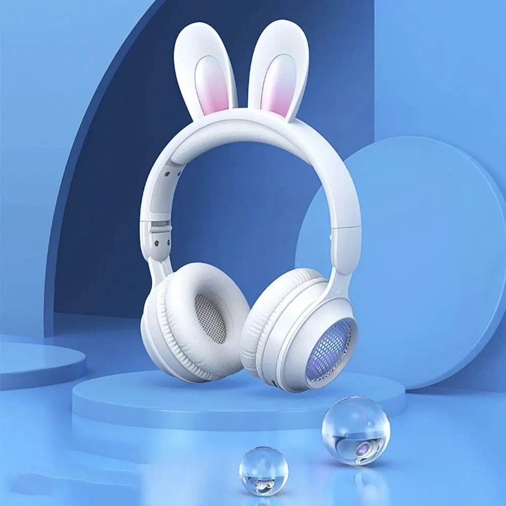 Cute Foldable RGB Luminous Wireless Bluetooth Headset With Microphone