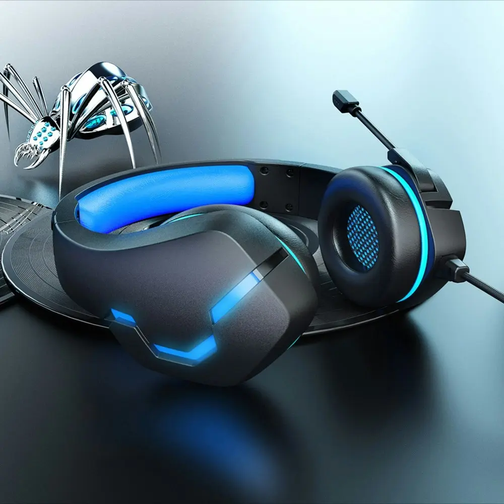 Head-mounted wired headset luminous gaming headset