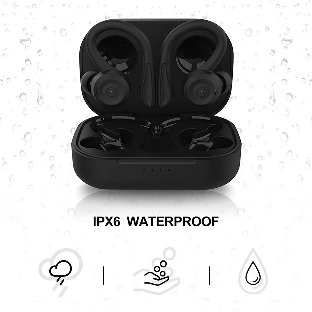 Sport Wireless Earbuds Bluetooth Earphones with Earhooks