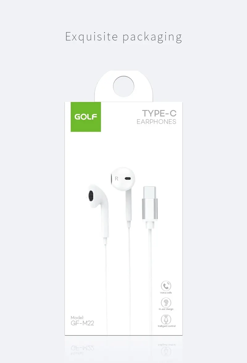 Golf Wired Type-C Earphones with Microphone