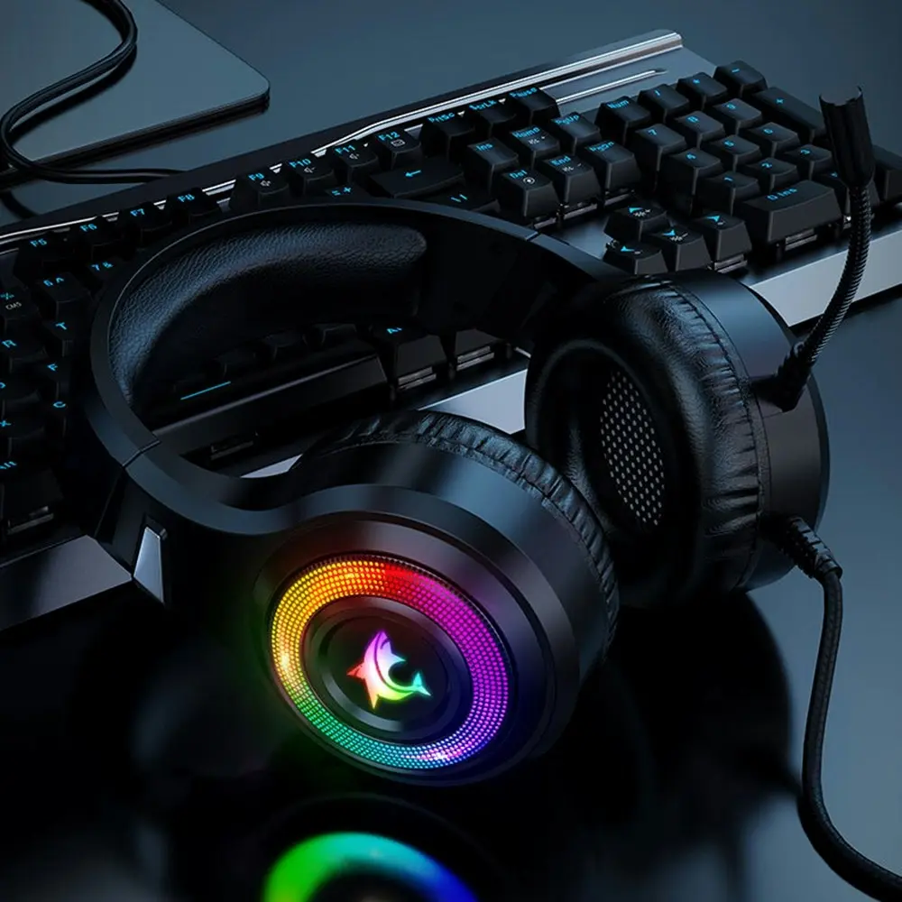 7.1 Gaming Headset with Mic & LED Light Noise Cancelling Over Ear Headphones