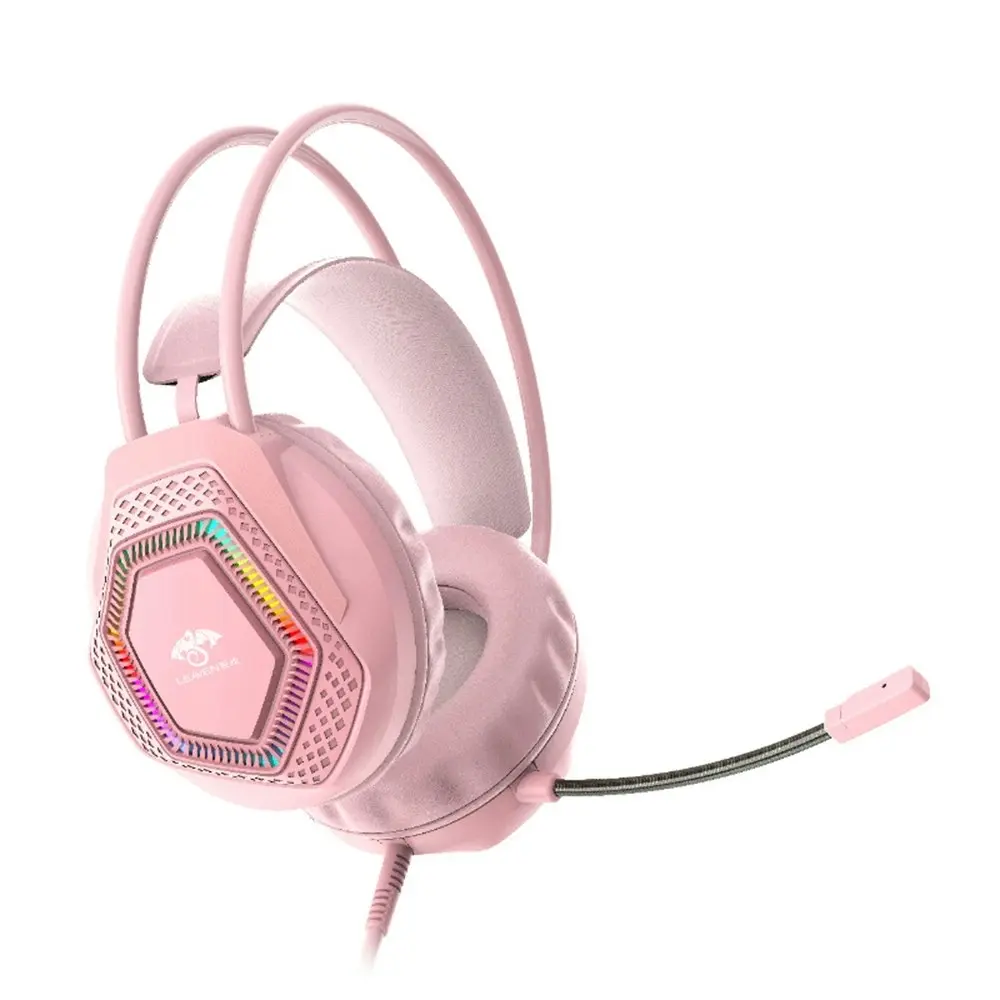 7.1 Computer Wired Headset Wire Control Gaming Headphones With Microphone