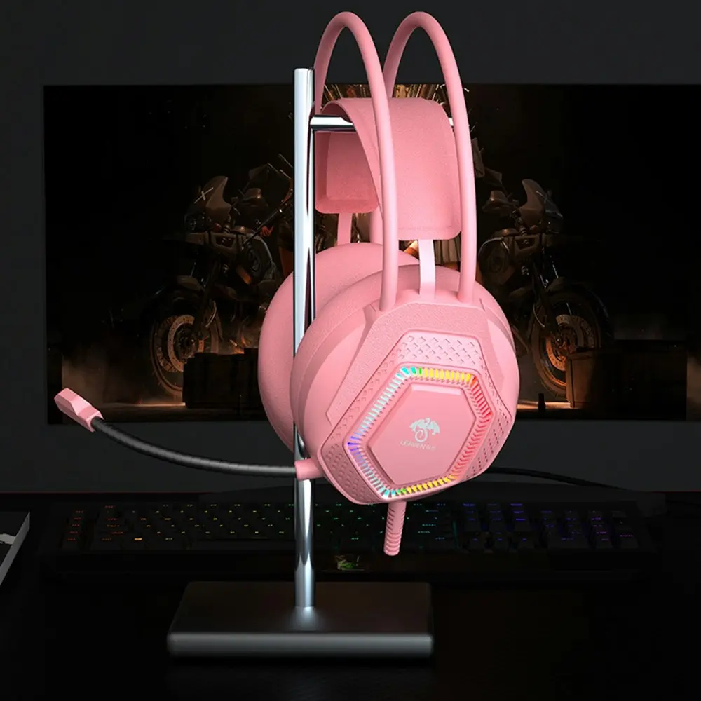 7.1 Computer Wired Headset Wire Control Gaming Headphones With Microphone