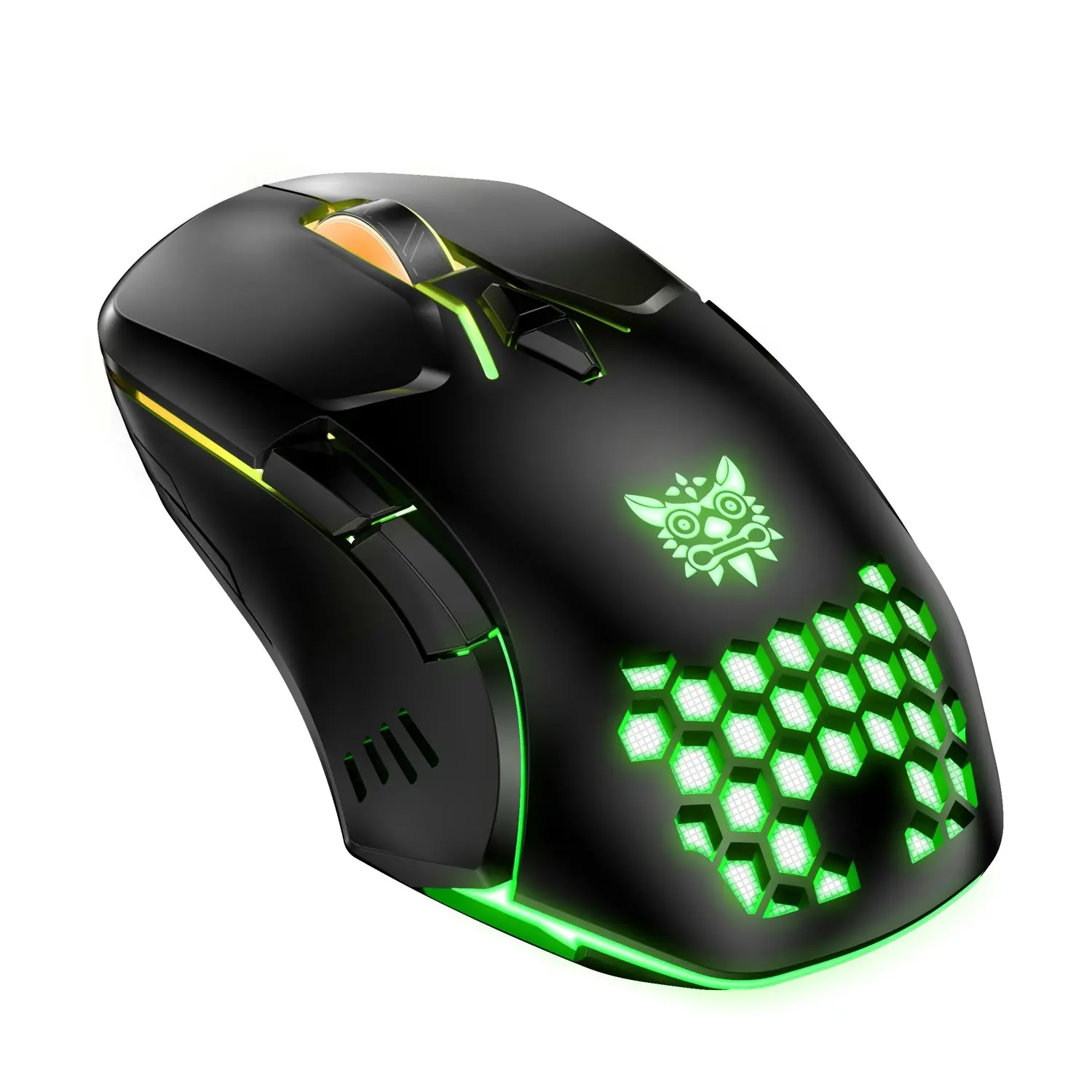 Onikuma CW902 Wired Gaming Mouse 6400DPI RGB Backlight Computer Mouse Hollow Honeycomb Mice for Computer Laptop PC Gamer