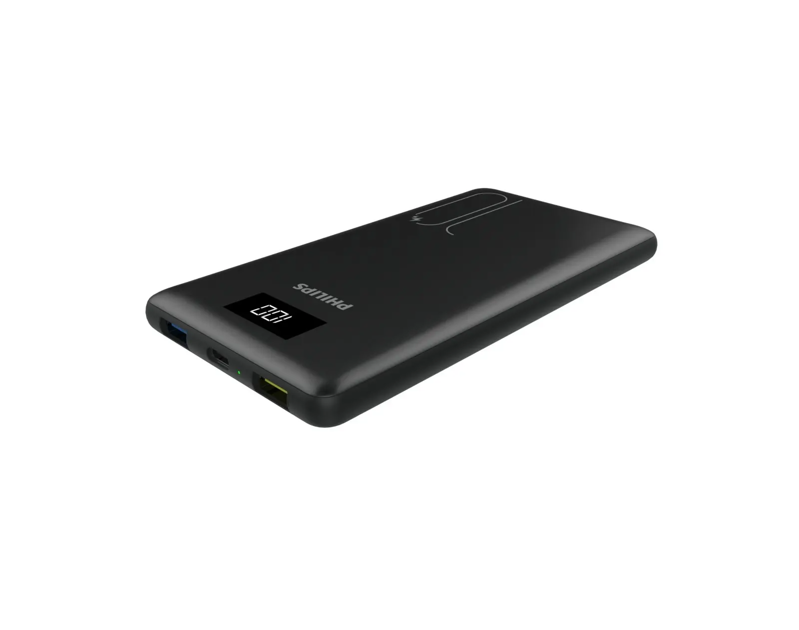 Philips Powerbank 10,000mAh Li-Polymer Type C with PD QC 3.0 with LED screen Black