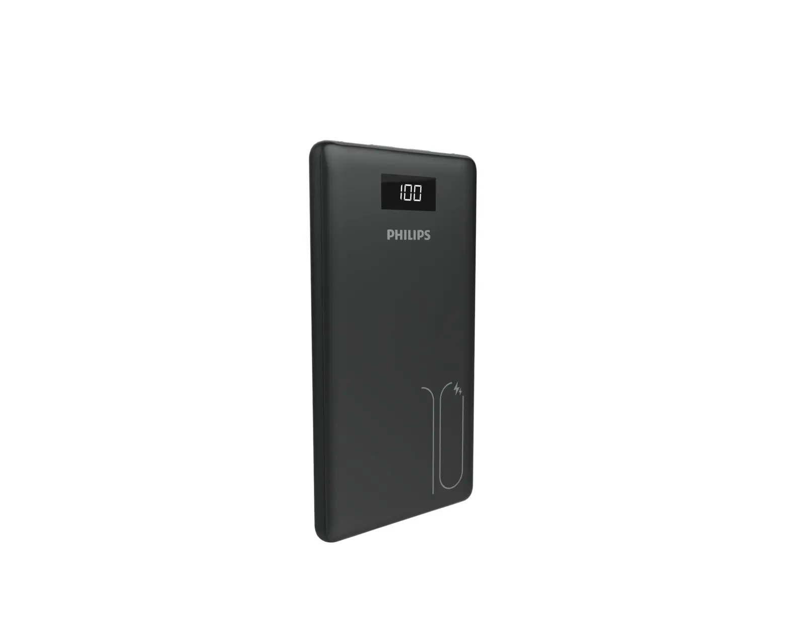 Philips Powerbank 10,000mAh Li-Polymer Type C with PD QC 3.0 with LED screen Black