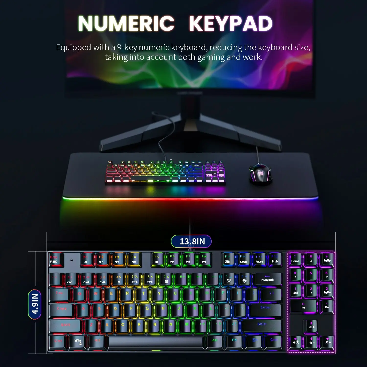 Onikuma G26 + CW905 RGB Mechanical Keyboard and Optical Mouse Bundle