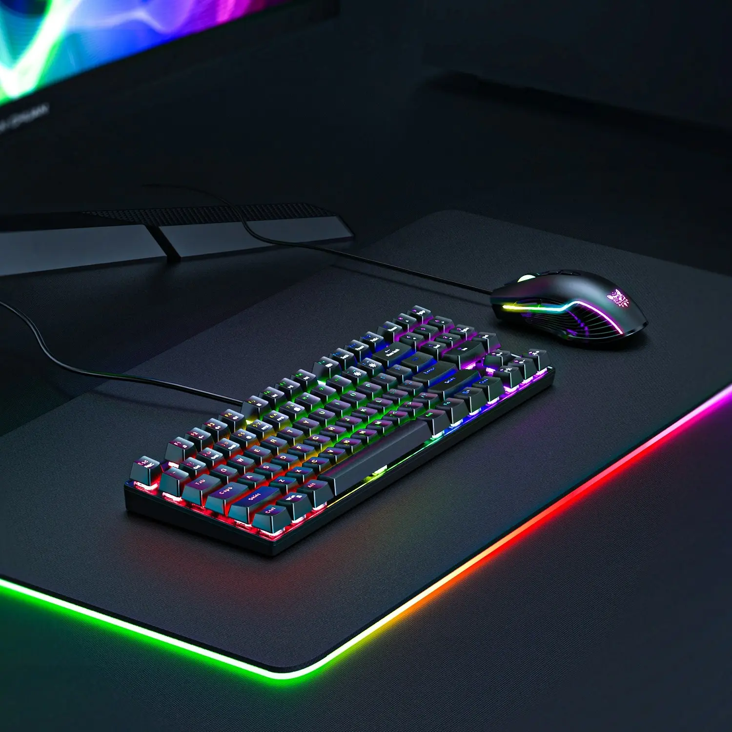 Onikuma G26 + CW905 RGB Mechanical Keyboard and Optical Mouse Bundle