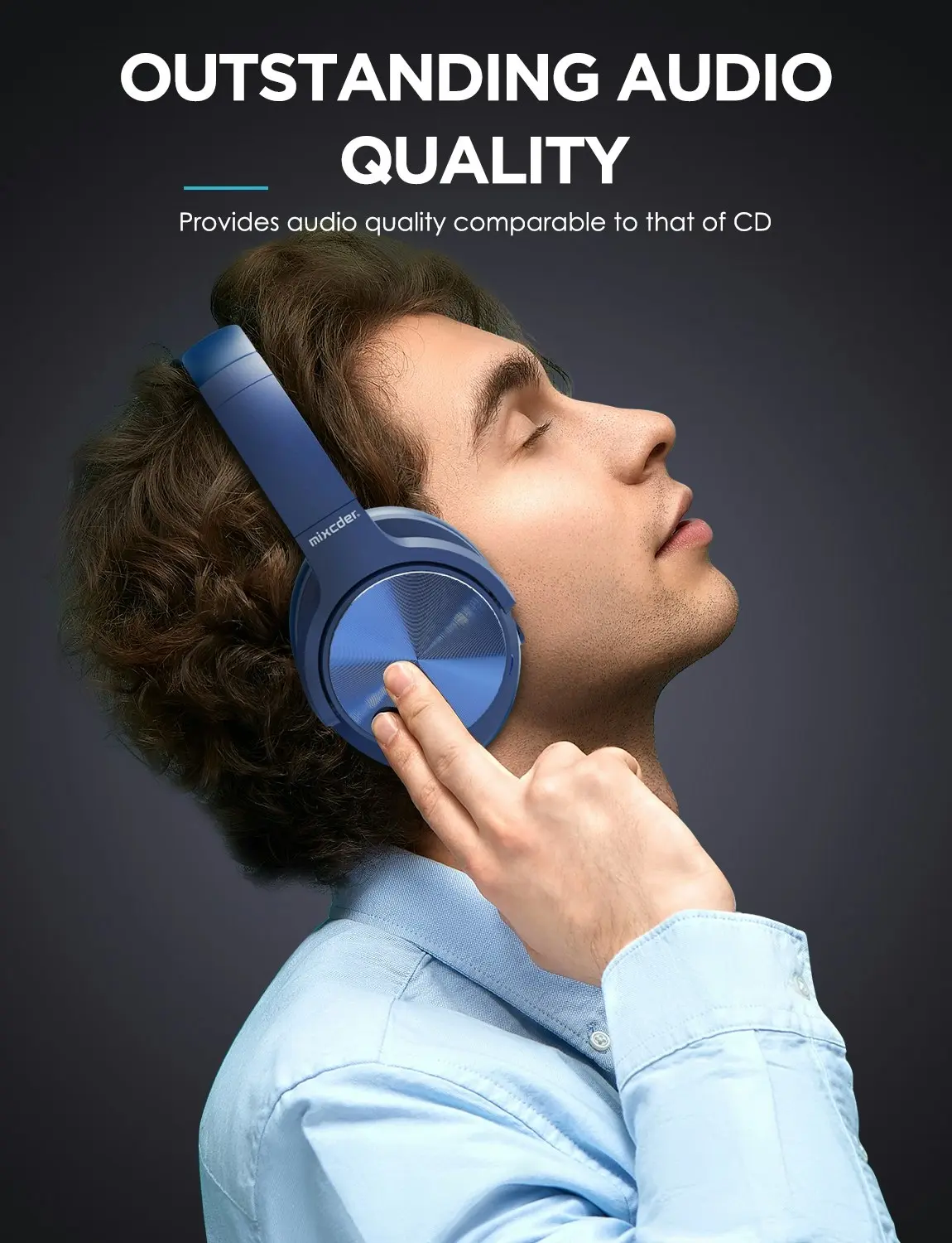 Mixcder E9 PRO aptX LL ANC  Active Noise Cancelling Headphone Blue Color