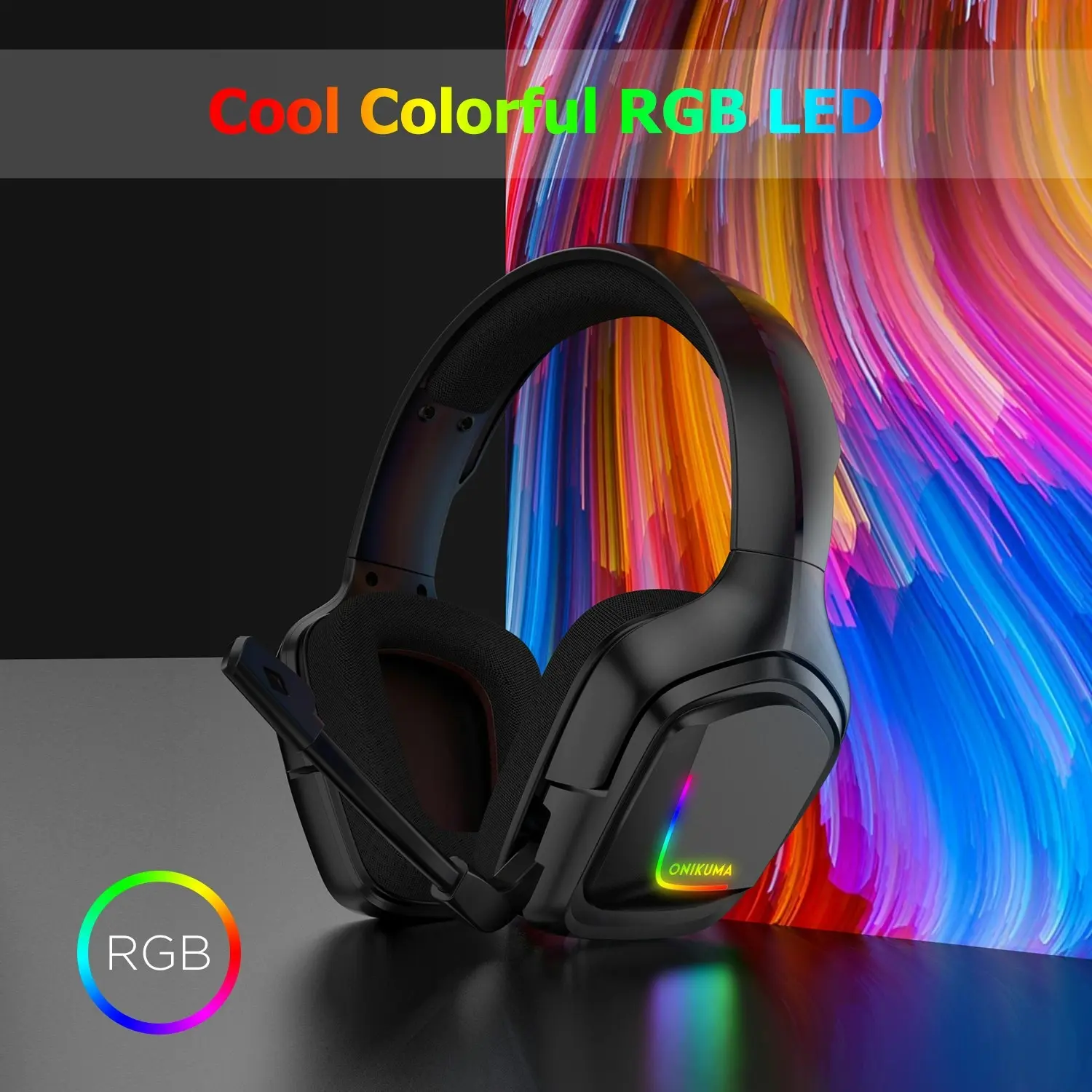 Onikuma K20 Advanced 4D RGB Gaming Noise Cancelling Headset