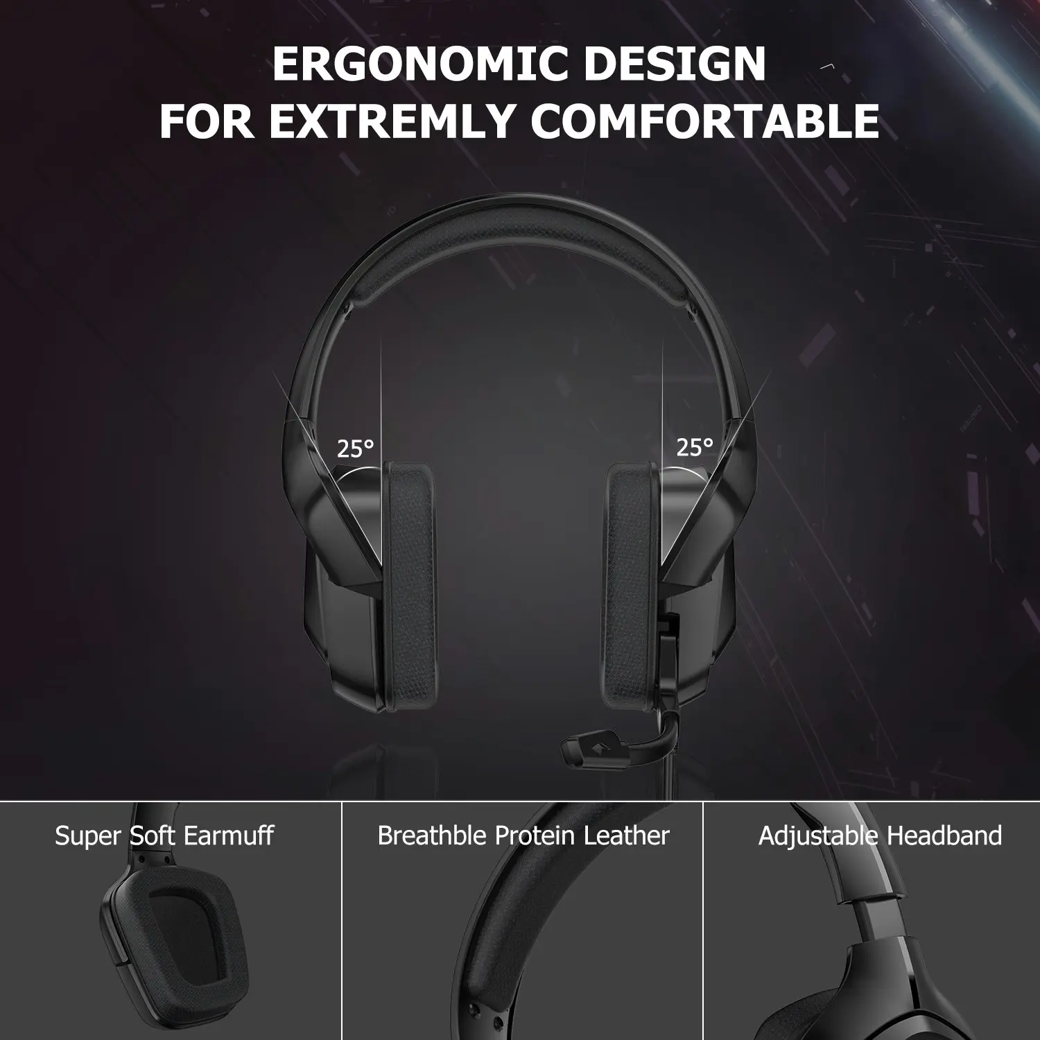 Onikuma K20 Advanced 4D RGB Gaming Noise Cancelling Headset