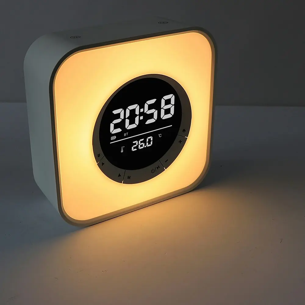 Portable Wireless Stereo Bluetooth Speaker With Alarm Clock And Temperature Display