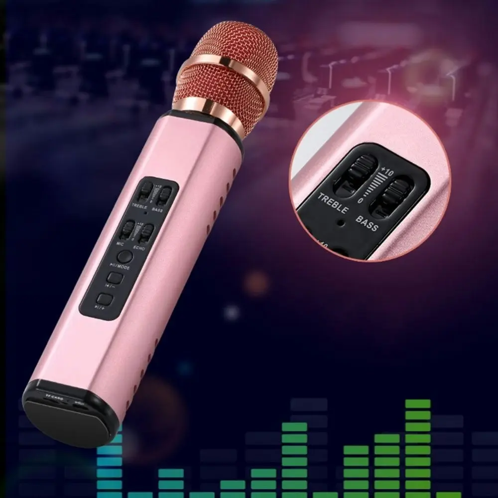 Portable Handheld Mini wireless Karaoke Bluetooth Condenser Microphone