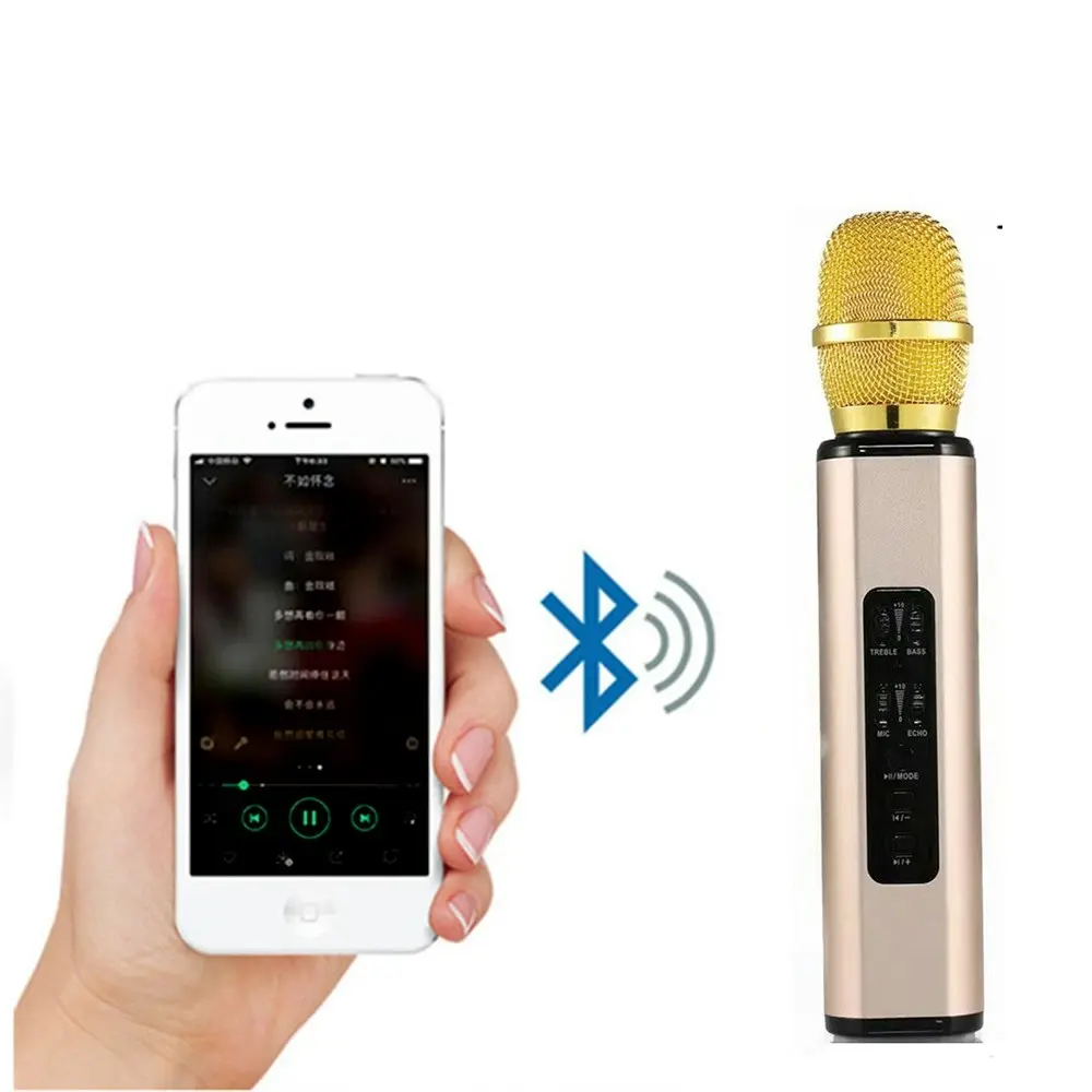 Portable Handheld Mini wireless Karaoke Bluetooth Condenser Microphone