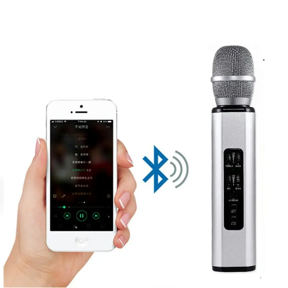 Portable Handheld Mini wireless Karaoke Bluetooth Condenser Microphone