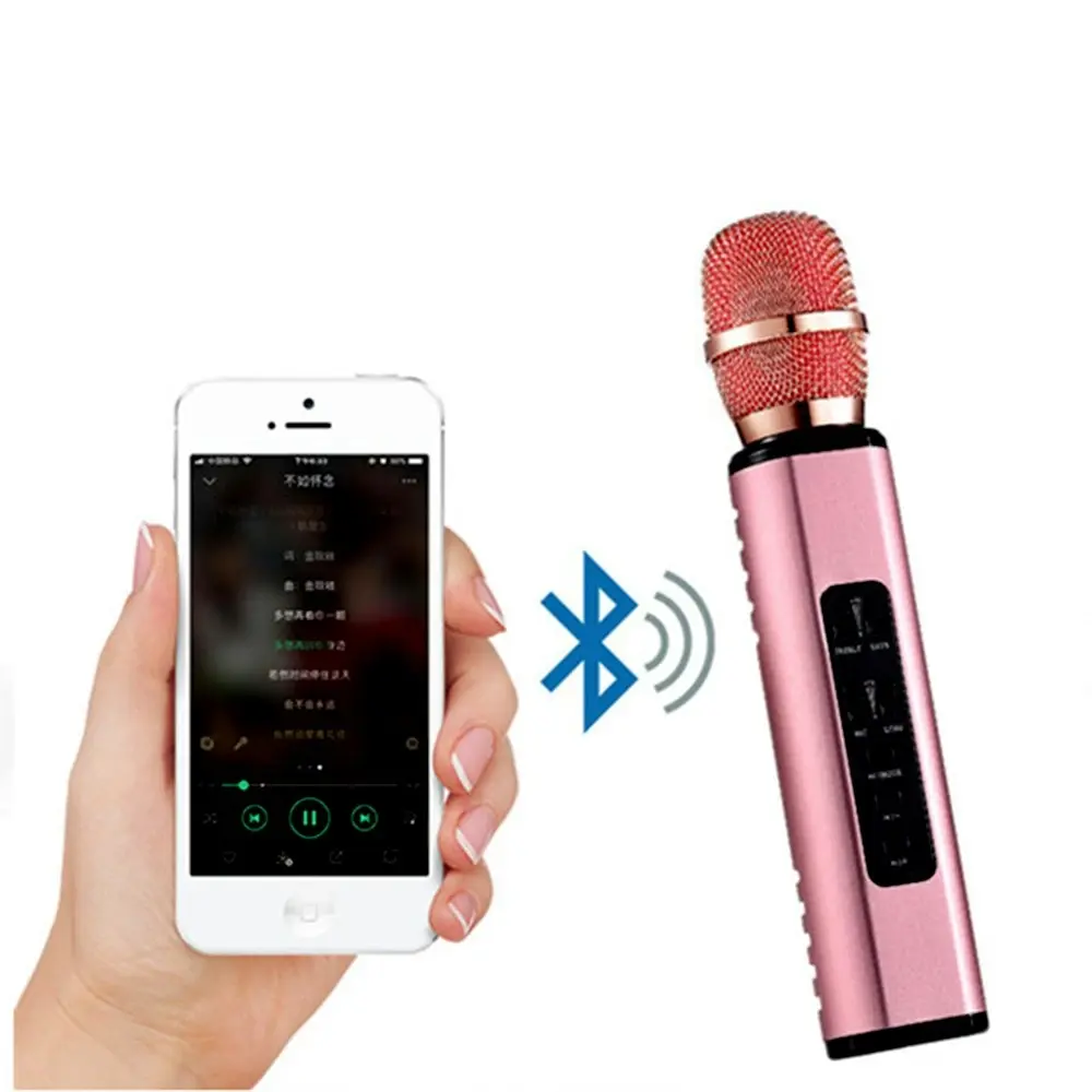 Portable Handheld Mini wireless Karaoke Bluetooth Condenser Microphone