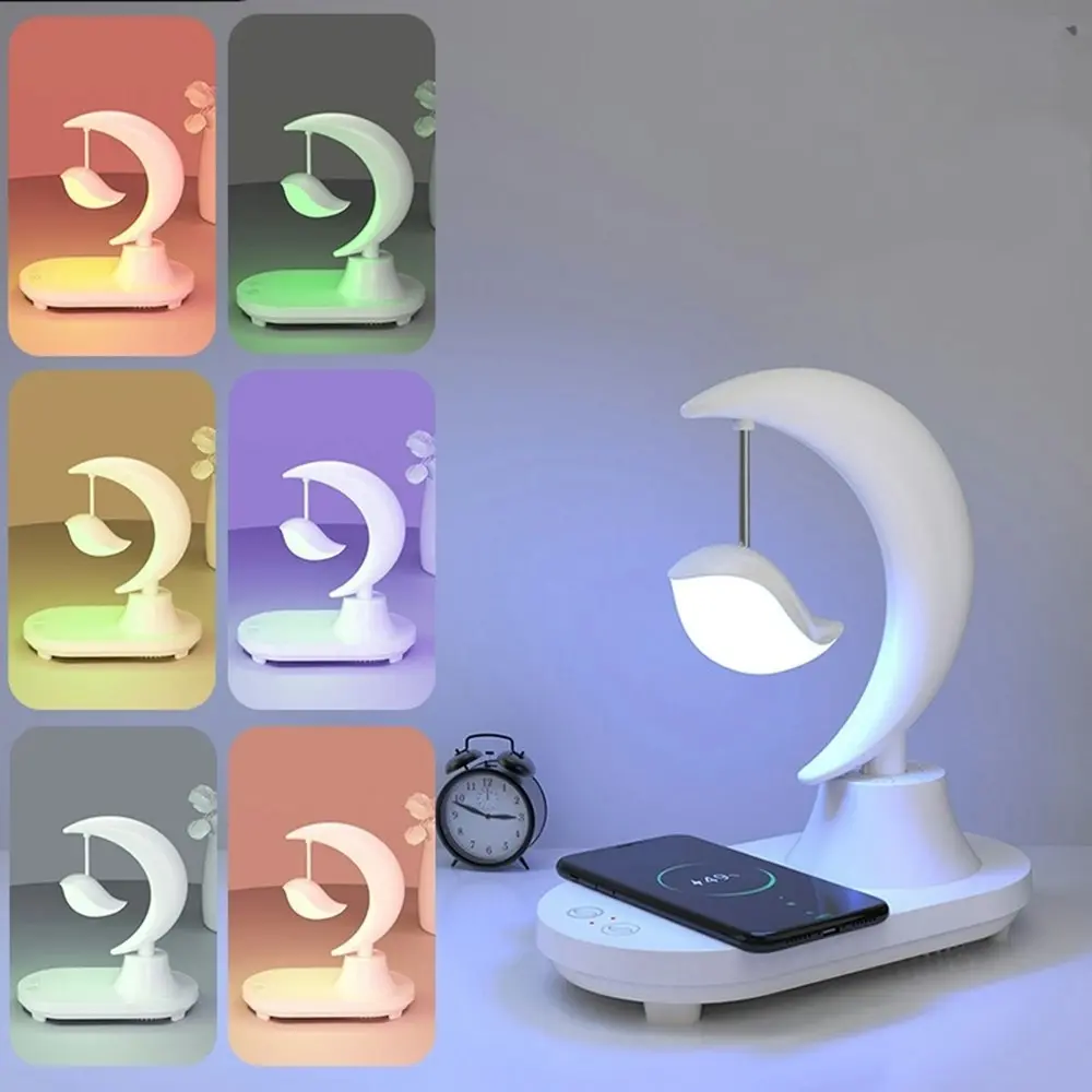 3 In 1 Wireless Charging Smart Touch Led Night Light With Bluetooth Speaker