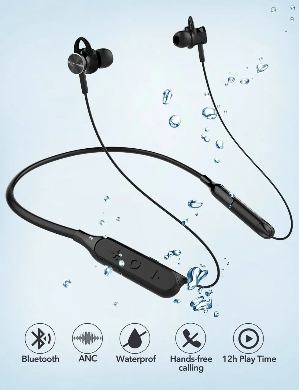 Mixcder RX ANC Bluetooth Earphone Active Noise Cancelling In-ear Headset with Mic Magnetic Neckband