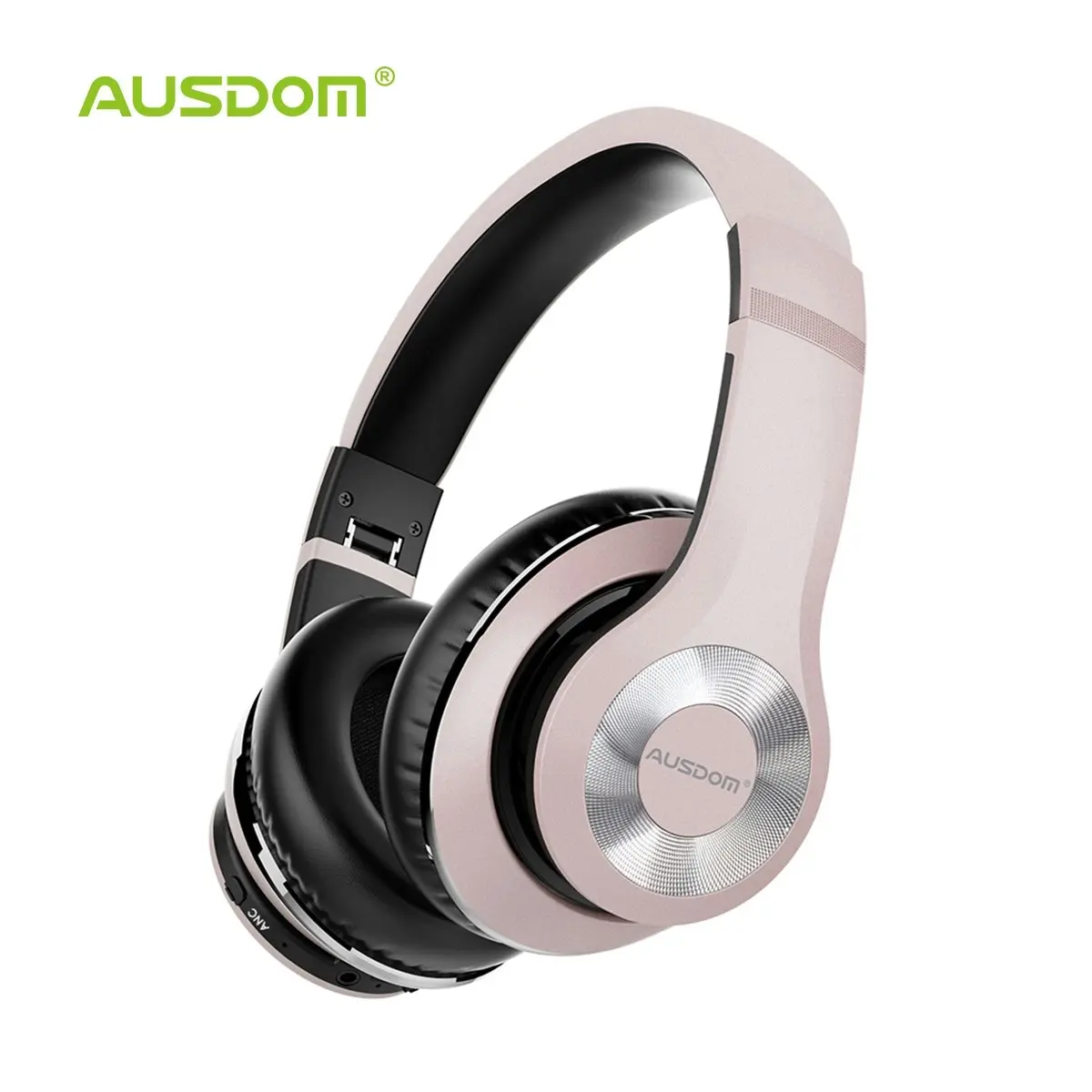 Ausdom ANC10 Wireless Active Noise Cancelling Headphones  Bluetooth 5.0 Over-Ear  with Mic  Soft Foldable Earpads, Hi-Fi Deep Bass